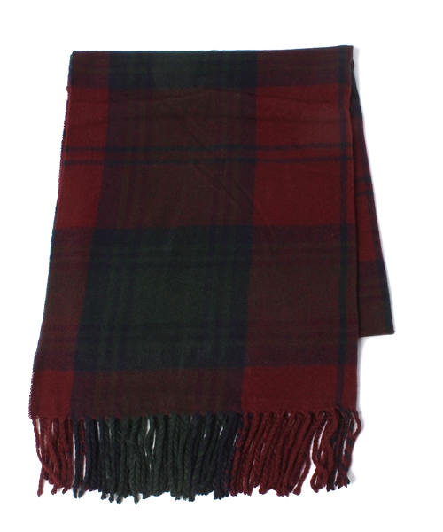 WEGO(ウィゴー)の「WEGO/大判チェックストール(ストール/ショール・レディース・グリーン/ネイビー/ワイン/ベージュ/ブルー/パープル・FREE)」の6枚目の写真