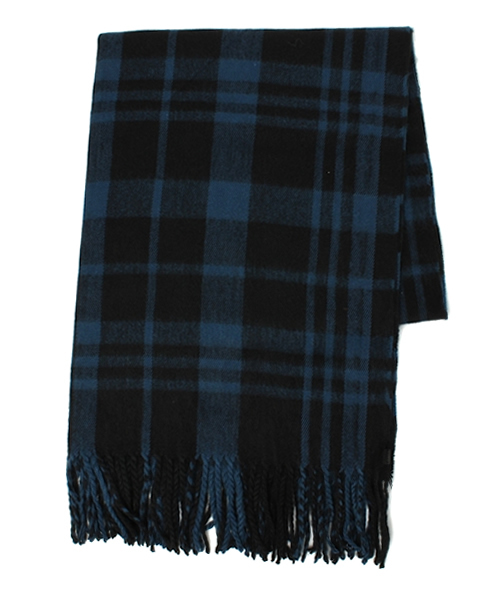 WEGO(ウィゴー)の「WEGO/大判チェックストール(ストール/ショール・レディース・グリーン/ネイビー/ワイン/ベージュ/ブルー/パープル・FREE)」の4枚目の写真