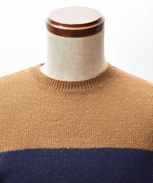 MinoriTY（マイノリティ）の「バイカラーニット（ニット/セーター・メンズ・ネイビー/チャコール/モカ・M/L）」の7枚目の写真