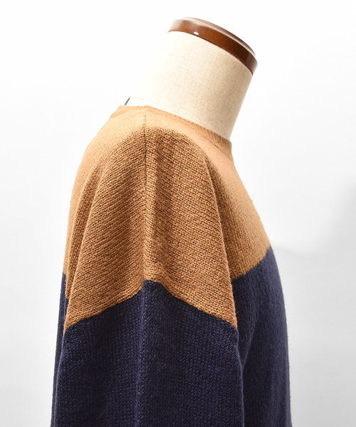 MinoriTY（マイノリティ）の「バイカラーニット（ニット/セーター・メンズ・ネイビー/チャコール/モカ・M/L）」の13枚目の写真