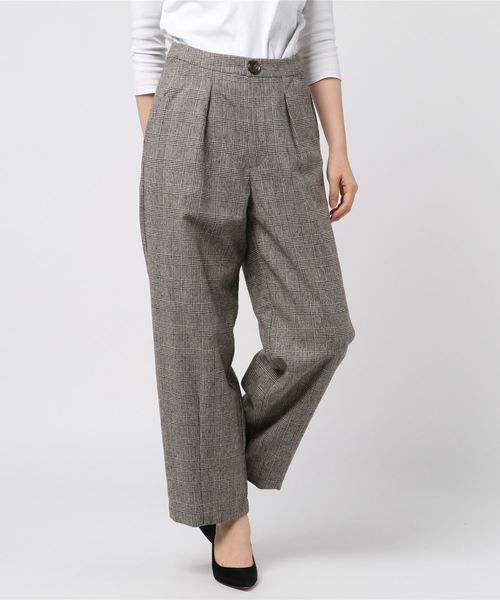 archives（アルシーヴ）の「【SETUPにも】ツィードワイドパンツ（その他パンツ・レディース・ブラック/ダークブラウン/ブラウン・MEDIUM）」の3枚目の写真