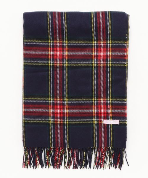 WC（ダブル シー）の「WC/チェックストール（ストール/ショール・レディース・ネイビー/グリーン/レッド/ライトピンク/ベージュ/ライトパープル・FREE）」の3枚目の写真
