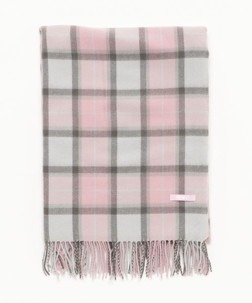 WC（ダブル シー）の「WC/チェックストール（ストール/ショール・レディース・ネイビー/グリーン/レッド/ライトピンク/ベージュ/ライトパープル・FREE）」の5枚目の写真