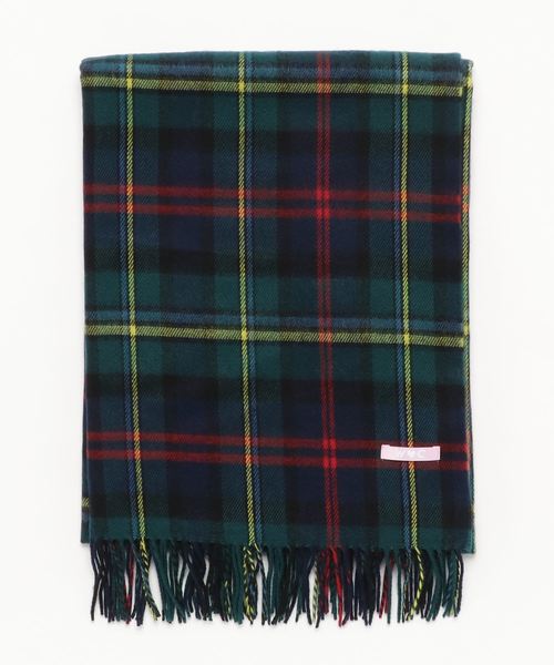 WC（ダブル シー）の「WC/チェックストール（ストール/ショール・レディース・ネイビー/グリーン/レッド/ライトピンク/ベージュ/ライトパープル・FREE）」の2枚目の写真