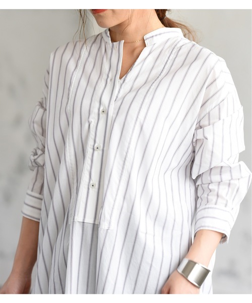 LHELBIE（レルビエ）の「バックロングシャツワンピース（シャツ