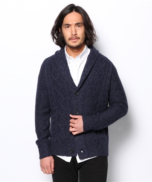 美品 サイズ2『エディフィス ラブークル』ペイズリー オーバー カーディガン LOVELESS（ラブレス） カーディガン 「Safari12月号掲載」「UNISEX