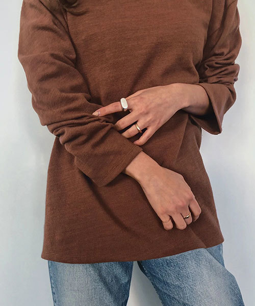 TRUNC(トランクエイティーエイト)の「Lazy Basque Shirt(Tシャツ/カットソー・レディース・チャコールグレー/ブラウン/グレー/アイボリー・FREE)」の15枚目の写真
