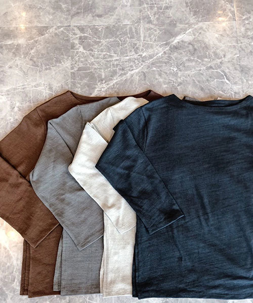 TRUNC(トランクエイティーエイト)の「Lazy Basque Shirt(Tシャツ/カットソー・レディース・チャコールグレー/ブラウン/グレー/アイボリー・FREE)」の7枚目の写真