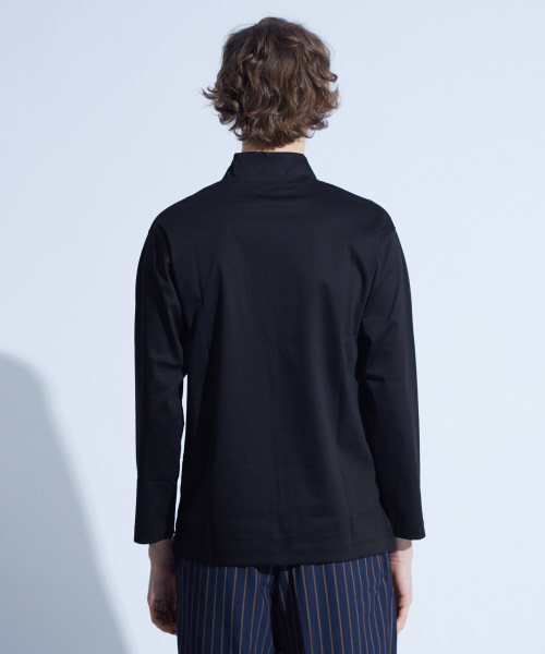 ABAHOUSE（アバハウス）の「コンパクトスムースハーフジップTシャツ（Tシャツ/カットソー・メンズ・ブラック/カーキ・44/46/48）」の5枚目の写真