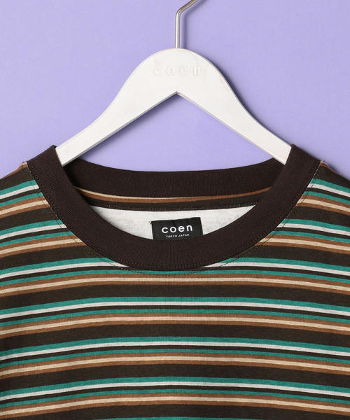 coen(コーエン)の「ビッグシルエットマルチボーダーTシャツ2(UTILITY LINE)(Tシャツ/カットソー・メンズ・その他1/その他・SMALL/MEDIUM/LARGE)」の8枚目の写真