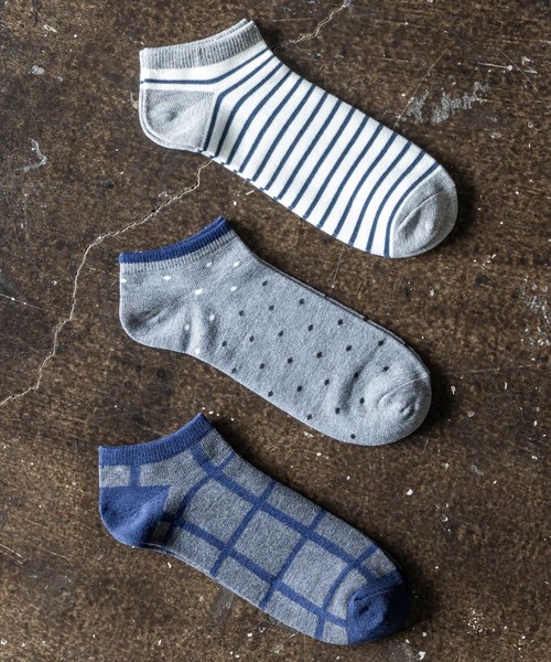 HARUSAKU CC（ハルサクシーシー）の「HARUSAKU CC  Men's Sneaker socks 3P set :メンズスニーカーソックス3Pセット（ソックス/靴下・メンズ・ブラック/グレー/グレー系その他/ホワイト/グレー系その他2/ブラウン/ホワイト系その他・M/S/L）」の10枚目の写真