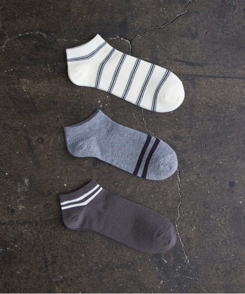 HARUSAKU CC（ハルサクシーシー）の「HARUSAKU CC  Men's Sneaker socks 3P set :メンズスニーカーソックス3Pセット（ソックス/靴下・メンズ・ブラック/グレー/グレー系その他/ホワイト/グレー系その他2/ブラウン/ホワイト系その他・M/S/L）」の13枚目の写真