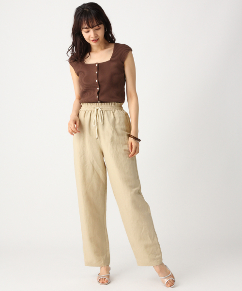 A part by（アパートバイ）の「R/Lリーフムジイージーパンツ　838841（その他パンツ・レディース・レッド/ブラック系その他/ナチュラル/グリーン系その他・FREE）」の12枚目の写真