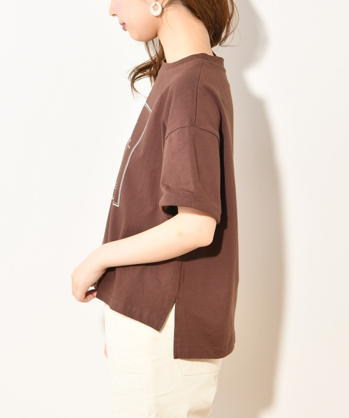 natural couture(ナチュラルクチュール)の「フレームロゴTシャツ(Tシャツ/カットソー・レディース・ライトグレー/ブラック/シルバー/アイボリー・FREE)」の17枚目の写真