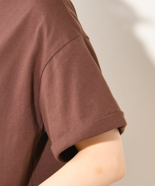 natural couture(ナチュラルクチュール)の「フレームロゴTシャツ(Tシャツ/カットソー・レディース・ライトグレー/ブラック/シルバー/アイボリー・FREE)」の7枚目の写真