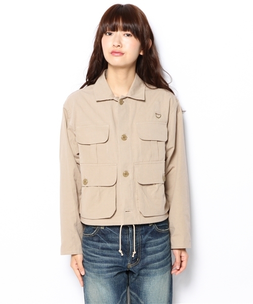 BEAMS BOY(ビームスボーイ)の「BEAMS BOY / ソリッド ショートハンティングジャケット(ブルゾン・レディース・ベージュ/オリーブ・ONE SIZE)」の3枚目の写真
