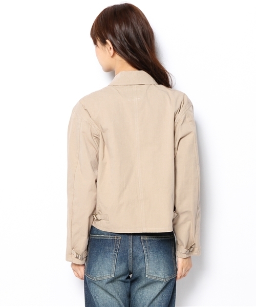 BEAMS BOY(ビームスボーイ)の「BEAMS BOY / ソリッド ショートハンティングジャケット(ブルゾン・レディース・ベージュ/オリーブ・ONE SIZE)」の6枚目の写真