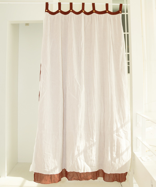 チャイハネ（チャイハネ）の「【チャイハネ】ガーゼカーテン178cm（インテリア雑貨・レディース・ホワイト/ブラウン/ブルー/グリーン/オレンジ/ターコイズブルー・FREE）」の14枚目の写真