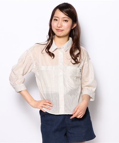 Chico（チコ）の「ストライプオーバーBL（シャツ/ブラウス・レディース・ブルー/ベージュ・FREE）」の16枚目の写真