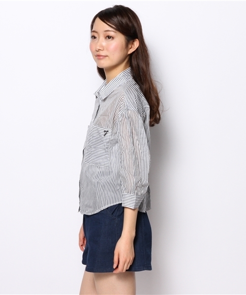 Chico（チコ）の「ストライプオーバーBL（シャツ/ブラウス・レディース・ブルー/ベージュ・FREE）」の11枚目の写真