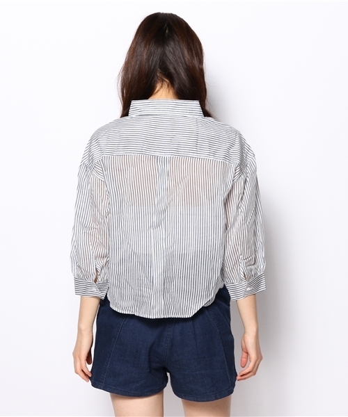 Chico（チコ）の「ストライプオーバーBL（シャツ/ブラウス・レディース・ブルー/ベージュ・FREE）」の12枚目の写真