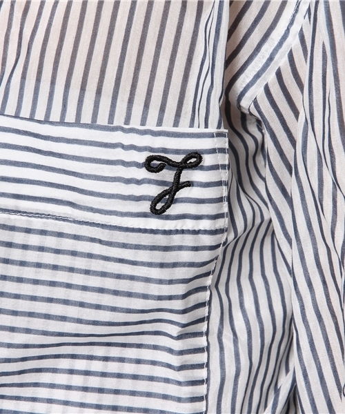 Chico（チコ）の「ストライプオーバーBL（シャツ/ブラウス・レディース・ブルー/ベージュ・FREE）」の7枚目の写真