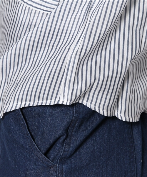 Chico（チコ）の「ストライプオーバーBL（シャツ/ブラウス・レディース・ブルー/ベージュ・FREE）」の8枚目の写真