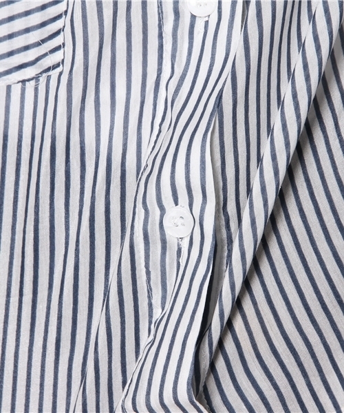 Chico（チコ）の「ストライプオーバーBL（シャツ/ブラウス・レディース・ブルー/ベージュ・FREE）」の9枚目の写真