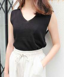 MODE ROBE | Vネックノースリトップス(タンクトップ)