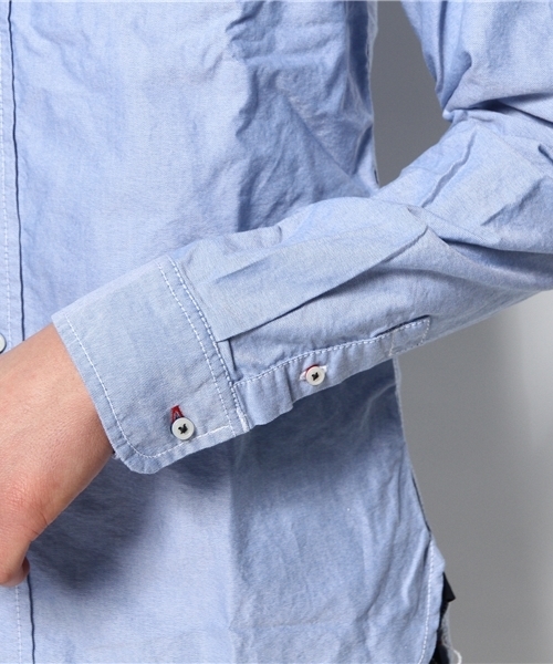 Denime（ドゥニーム）の「裏トリコOX SH（シャツ/ブラウス・メンズ・ホワイト/ブルー・MEDIUM/LARGE）」の8枚目の写真