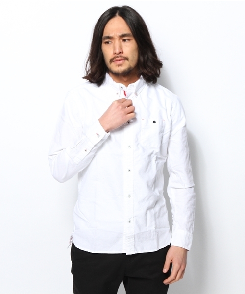 Denime（ドゥニーム）の「裏トリコOX SH（シャツ/ブラウス・メンズ・ホワイト/ブルー・MEDIUM/LARGE）」の13枚目の写真