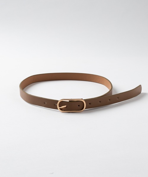 WEGO（ウィゴー）の「WEGO/バックル細ベルト（ベルト・レディース・ブラック/ベージュ/ワイン/グリーン/キャメル・FREE）」の9枚目の写真