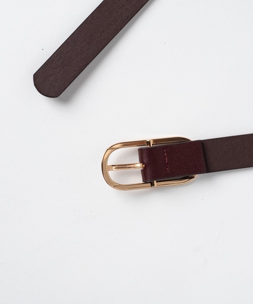 WEGO（ウィゴー）の「WEGO/バックル細ベルト（ベルト・レディース・ブラック/ベージュ/ワイン/グリーン/キャメル・FREE）」の7枚目の写真