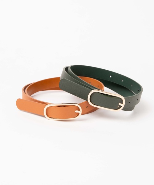 WEGO（ウィゴー）の「WEGO/バックル細ベルト（ベルト・レディース・ブラック/ベージュ/ワイン/グリーン/キャメル・FREE）」の15枚目の写真