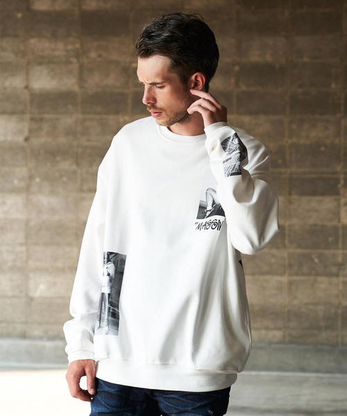 GALLIS ADDICTION（ガリスアディクション）の「GAランダムフォトクルースウェット2（スウェット・メンズ・ホワイト/ブラック/ベージュ・M/L）」の2枚目の写真