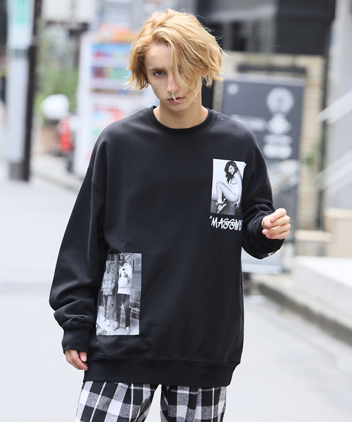 GALLIS ADDICTION（ガリスアディクション）の「GAランダムフォトクルースウェット2（スウェット・メンズ・ホワイト/ブラック/ベージュ・M/L）」の3枚目の写真