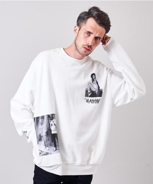 GALLIS ADDICTION（ガリスアディクション）の「GAランダムフォトクルースウェット2（スウェット・メンズ・ホワイト/ブラック/ベージュ・M/L）」の4枚目の写真