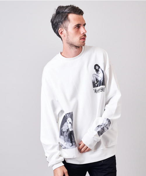 GALLIS ADDICTION（ガリスアディクション）の「GAランダムフォトクルースウェット2（スウェット・メンズ・ホワイト/ブラック/ベージュ・M/L）」の5枚目の写真