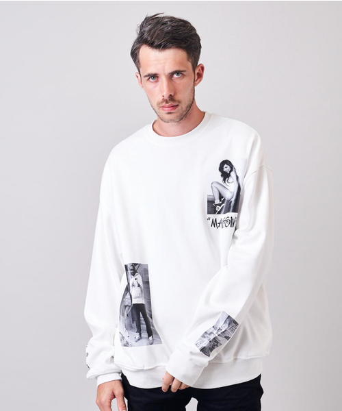 GALLIS ADDICTION（ガリスアディクション）の「GAランダムフォトクルースウェット2（スウェット・メンズ・ホワイト/ブラック/ベージュ・M/L）」の6枚目の写真