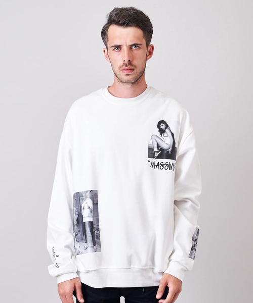 GALLIS ADDICTION（ガリスアディクション）の「GAランダムフォトクルースウェット2（スウェット・メンズ・ホワイト/ブラック/ベージュ・M/L）」の7枚目の写真