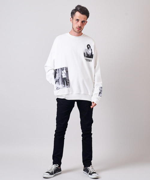 GALLIS ADDICTION（ガリスアディクション）の「GAランダムフォトクルースウェット2（スウェット・メンズ・ホワイト/ブラック/ベージュ・M/L）」の9枚目の写真