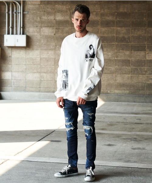 GALLIS ADDICTION（ガリスアディクション）の「GAランダムフォトクルースウェット2（スウェット・メンズ・ホワイト/ブラック/ベージュ・M/L）」の18枚目の写真