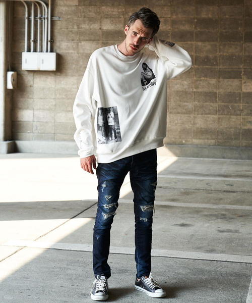 GALLIS ADDICTION（ガリスアディクション）の「GAランダムフォトクルースウェット2（スウェット・メンズ・ホワイト/ブラック/ベージュ・M/L）」の20枚目の写真