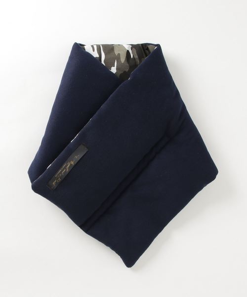 FUNALIVE（ファンアライブ）の「SI Original 2フェイスリバーシブル中綿スヌード マフラー（ネックウォーマー/スヌード・メンズ・ベージュ/ネイビー・FREE）」の2枚目の写真