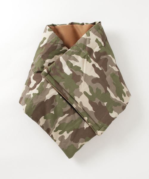 FUNALIVE（ファンアライブ）の「SI Original 2フェイスリバーシブル中綿スヌード マフラー（ネックウォーマー/スヌード・メンズ・ベージュ/ネイビー・FREE）」の3枚目の写真