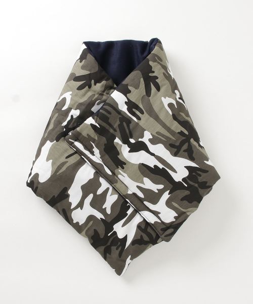 FUNALIVE（ファンアライブ）の「SI Original 2フェイスリバーシブル中綿スヌード マフラー（ネックウォーマー/スヌード・メンズ・ベージュ/ネイビー・FREE）」の4枚目の写真