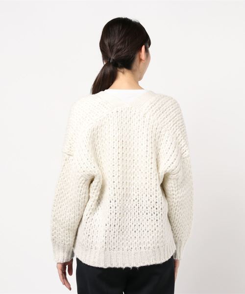 PUAL CE CIN（ピュアルセシン）の「ロービングカーディガン（カーディガン/ボレロ・レディース・グレー/アイボリー/モカ・FREE）」の4枚目の写真