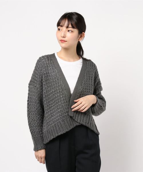 PUAL CE CIN（ピュアルセシン）の「ロービングカーディガン（カーディガン/ボレロ・レディース・グレー/アイボリー/モカ・FREE）」の17枚目の写真