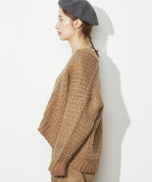 PUAL CE CIN（ピュアルセシン）の「ロービングカーディガン（カーディガン/ボレロ・レディース・グレー/アイボリー/モカ・FREE）」の21枚目の写真