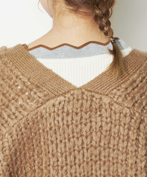 PUAL CE CIN（ピュアルセシン）の「ロービングカーディガン（カーディガン/ボレロ・レディース・グレー/アイボリー/モカ・FREE）」の19枚目の写真